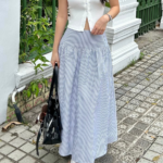 Nara Midi Skirt (Striped)