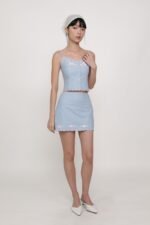 Lune Embroidery Scallop Hem Skirt - Image 6