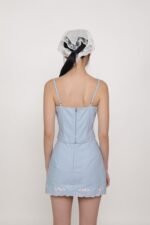 Lune Embroidery Scallop Hem Skirt - Image 7
