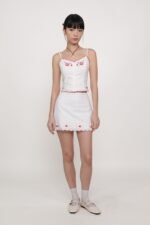 Lune Embroidery Scallop Hem Skirt - Image 8