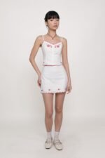 Lune Embroidery Scallop Hem Skirt - Image 13