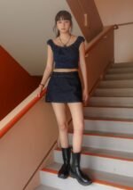 Maddie Mid Rise Cotton Skorts
