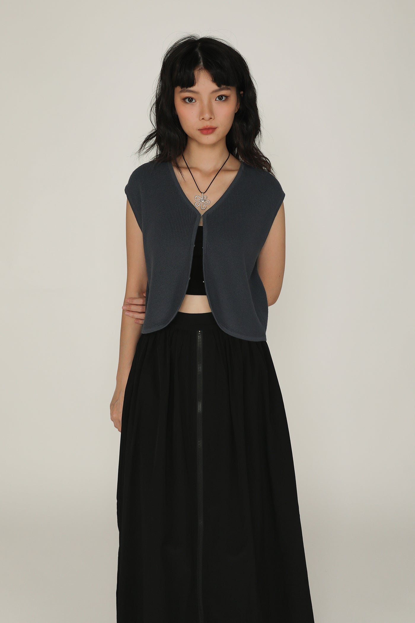 magnus-black-nylon-zipper-maxi-skirt-image-3-the-tinsel-rack-singapore-1 Magnus Nylon Zipper Maxi Skirt - Image 1