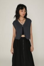 Magnus Nylon Zipper Maxi Skirt - Image 10