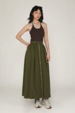 Magnus Nylon Zipper Maxi Skirt - Image 19