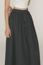 Magnus Nylon Zipper Maxi Skirt - Image 13