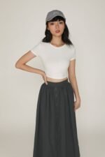 Magnus Nylon Zipper Maxi Skirt - Image 6