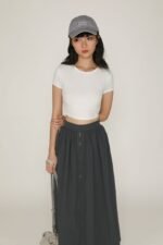 Magnus Nylon Zipper Maxi Skirt - Image 14