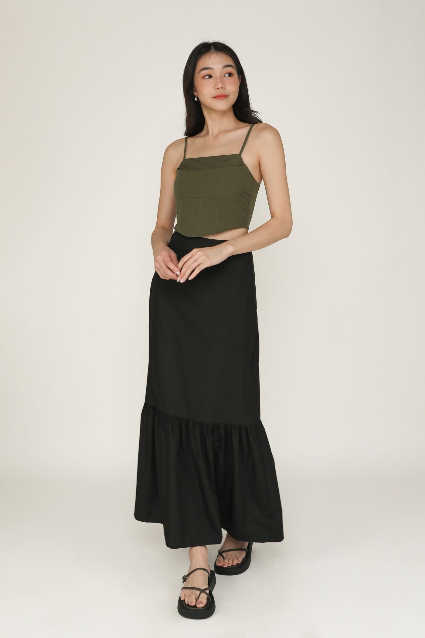 marelle-black-two-tier-skirt-image-3-the-tinsel-rack-singapore Marelle Two Tier Skirt - Image 1