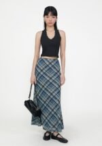 Colette Bias Cut Maxi Skirt (Plaid) - Image 3