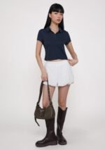 Liana Lace Trim Polo Tee - Image 2