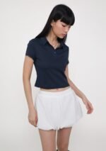 Liana Lace Trim Polo Tee - Image 9