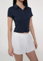 Liana Lace Trim Polo Tee - Image 10