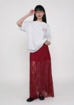 Noir Lace Overlay Maxi Skirt - Image 8