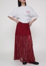 Noir Lace Overlay Maxi Skirt - Image 20