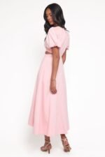 Aminah Puff Sleeve Dress - Pink - Image 5
