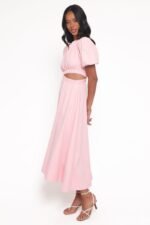 Aminah Puff Sleeve Dress - Pink - Image 4