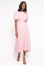 Aminah Puff Sleeve Dress - Pink - Image 6