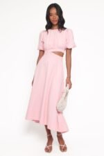 Aminah Puff Sleeve Dress - Pink - Image 2