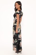 Arella Maxi Dress - Black Floral - Image 5