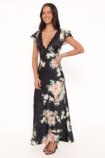 Arella Maxi Dress - Black Floral - Image 4
