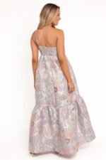 Betina Bow Front Maxi Dress - Pale Blue Floral - Image 4