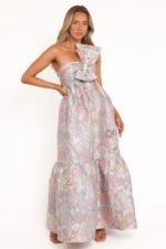 Betina Bow Front Maxi Dress - Pale Blue Floral - Image 5