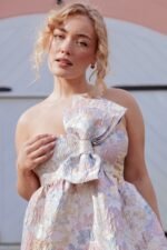 Betina Bow Front Maxi Dress - Pale Blue Floral - Image 7