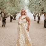 Betina Bow Front Maxi Dress - Yellow Brocade