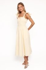 Bronte Midi Dress - Butter Yellow - Image 4