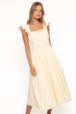 Bronte Midi Dress - Butter Yellow - Image 2
