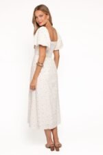 Clo Puff Sleeve Midi Dress - White Betty - Image 5