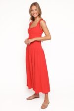 Joann Midi Dress - Red - Image 4