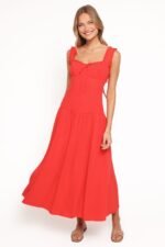 Joann Midi Dress - Red - Image 2