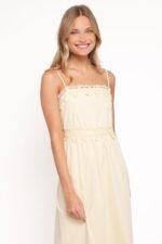 Kiana Midi Dress - Pale Yellow - Image 3