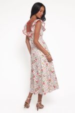 Lucille Maxi Dress - Coral Wildflower - Image 3