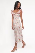 Lucille Maxi Dress - Coral Wildflower - Image 4