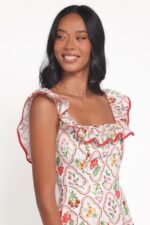 Lucille Maxi Dress - Coral Wildflower - Image 6