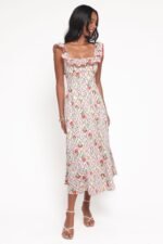 Lucille Maxi Dress - Coral Wildflower - Image 5