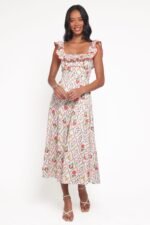 Lucille Maxi Dress - Coral Wildflower - Image 2