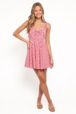 Naima Mini Dress - Red Gingham - Image 5