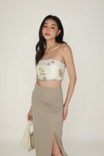Petite Amina Ruched Side Maxi Skirt - Image 15