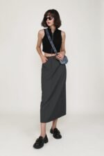 Petite Flyn Tailored Maxi Skirt - Image 8
