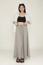 Rylee Drawstring Flare Maxi Skirt - Image 13