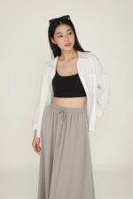 Rylee Drawstring Flare Maxi Skirt - Image 10