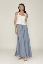Rylee Drawstring Flare Maxi Skirt - Image 20
