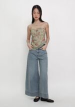 Aretha Lace Hem Padded Tube Top (Floral) - Image 5
