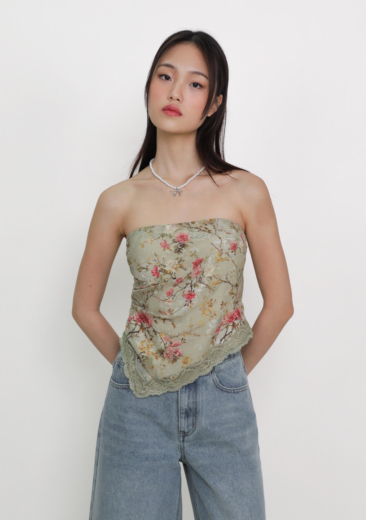 sage-aretha-Lace-Hem-Padded-Tube-Top-_Floral_-image-3_7d6d373e-bf57-4fea-8d8d-505156bee74c Aretha Lace Hem Padded Tube Top (Floral) - Image 1