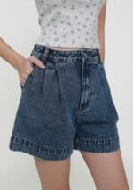 Shion Cuffed Denim Shorts - Image 5