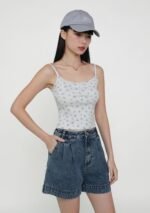 Shion Cuffed Denim Shorts - Image 4